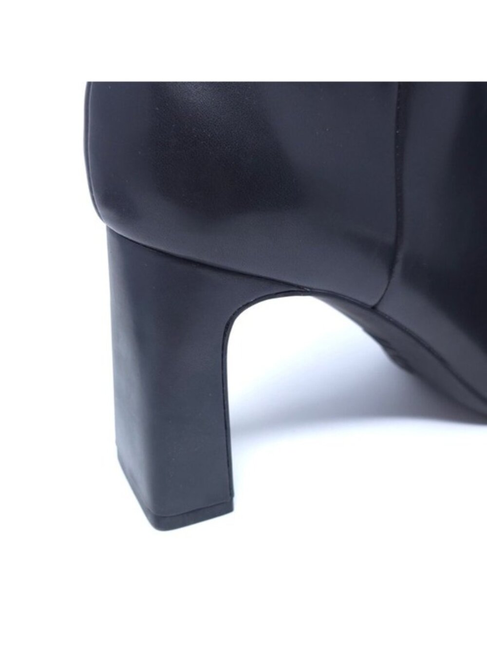 New INC Odelyap Black Faux Leather Square Toe Ankle Booties Women’s 11M - Picture 8 of 11